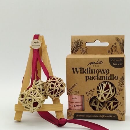 Wiklinowe Pachnidło – Palo Santo zawieszka zapachowa do samochodu z olejkiem 10ml