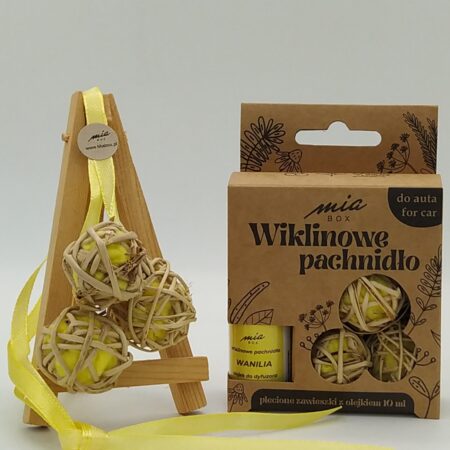 Wiklinowe Pachnidło – Wanilia zawieszka zapachowa do samochodu z olejkiem 10ml